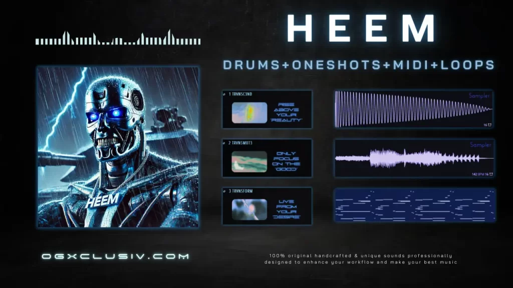 HEEM (Drumkit, Oneshots, Midis, Loops) + Ebook