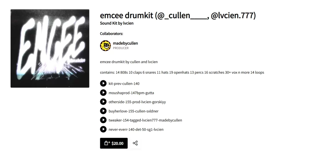 Emcee Drumkit β Raw Hip-Hop Drums, Scratches & Loops by Cullen & Lvcien.777