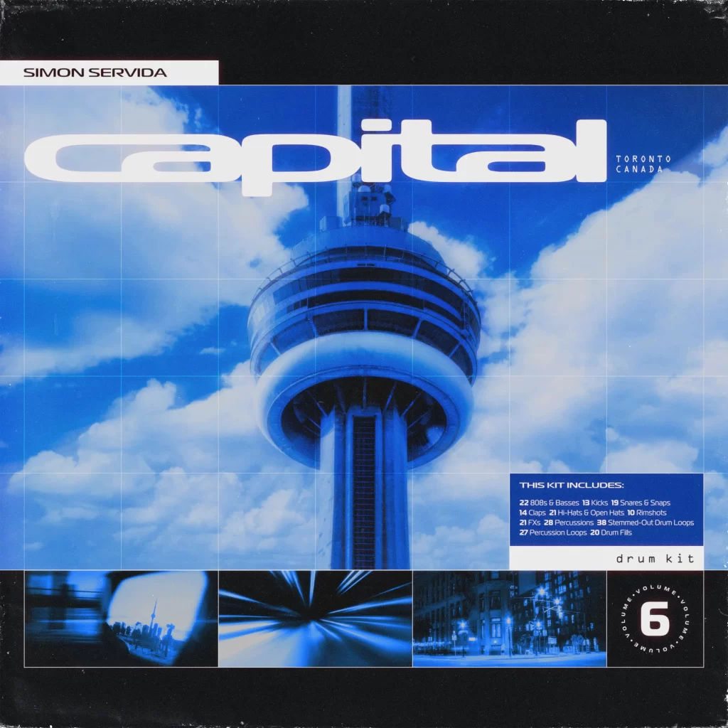 Capital Drum Kit Vol.6 – 200+ Mix-Ready Sounds by Simon Servida (808s, Loops, Fills)