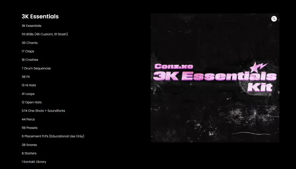 3K Essentials Bundle by conz.xo – 1,000+ Sounds, Presets, FLPs & Kontakt Library