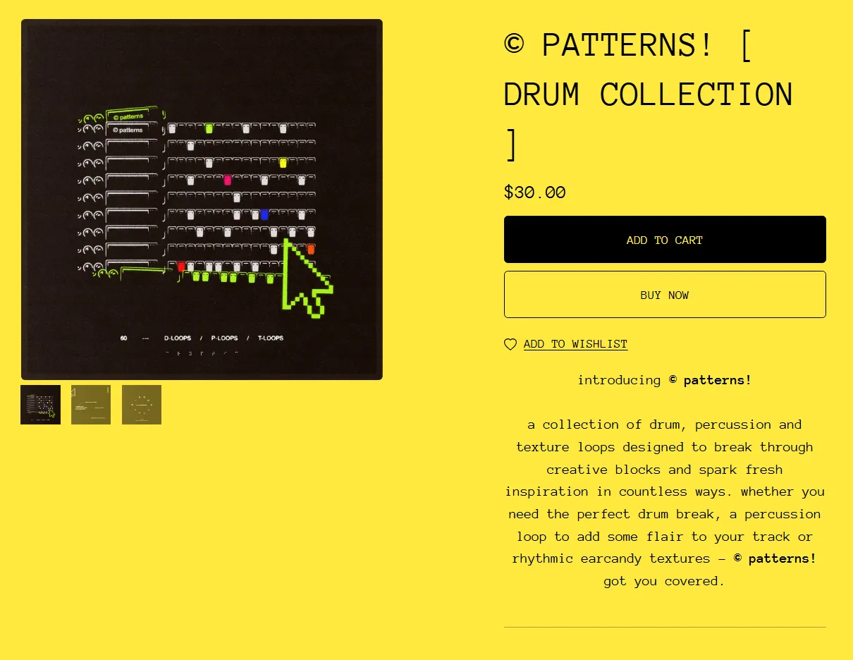 PATTERNS! Drum Collection – 60 Experimental Loops for Beats (Drum/Perc/Texture)