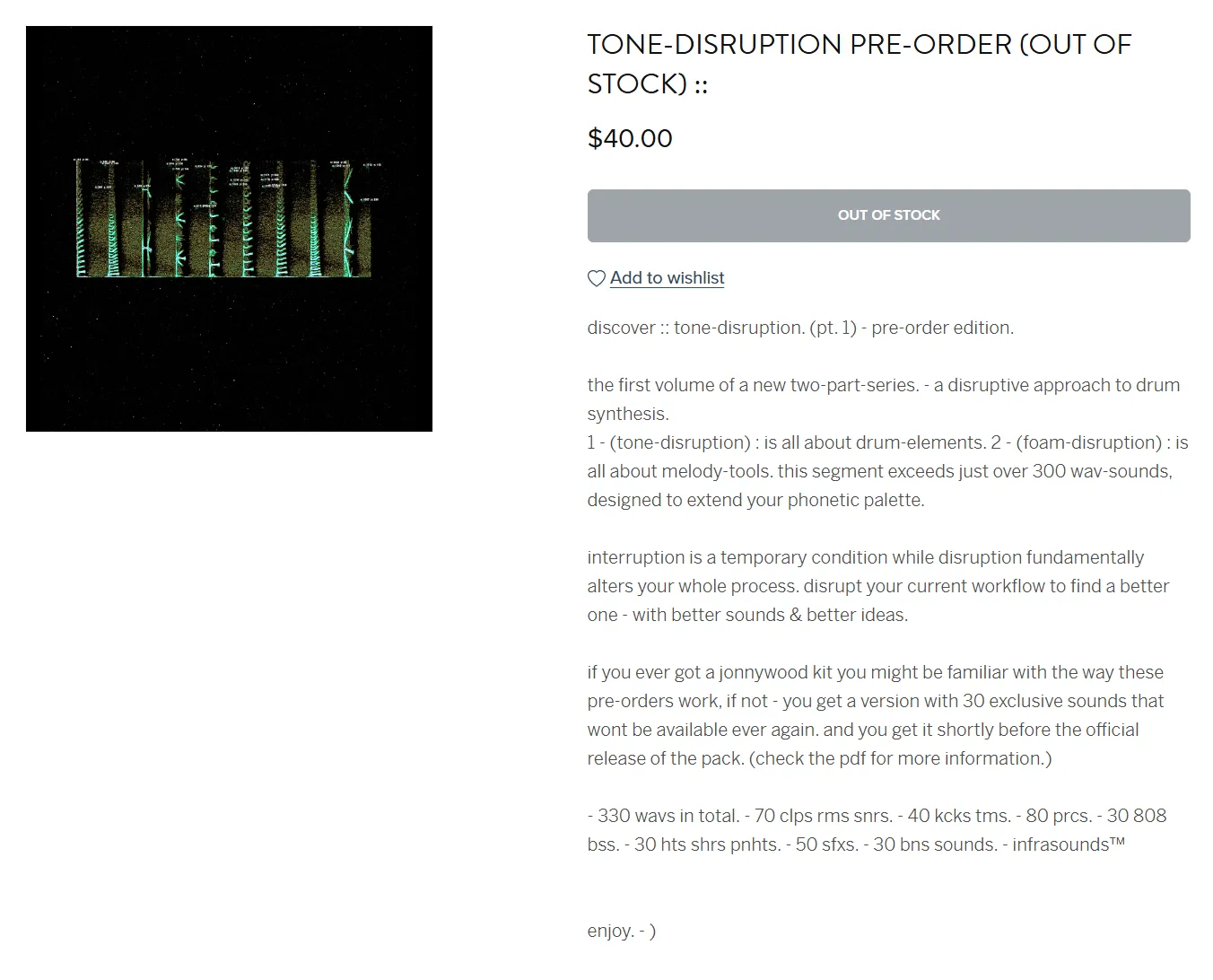 TONE-DISRUPTION Drum Synthesis Kit (Out of Stock) – 300+ Experimental Sounds by