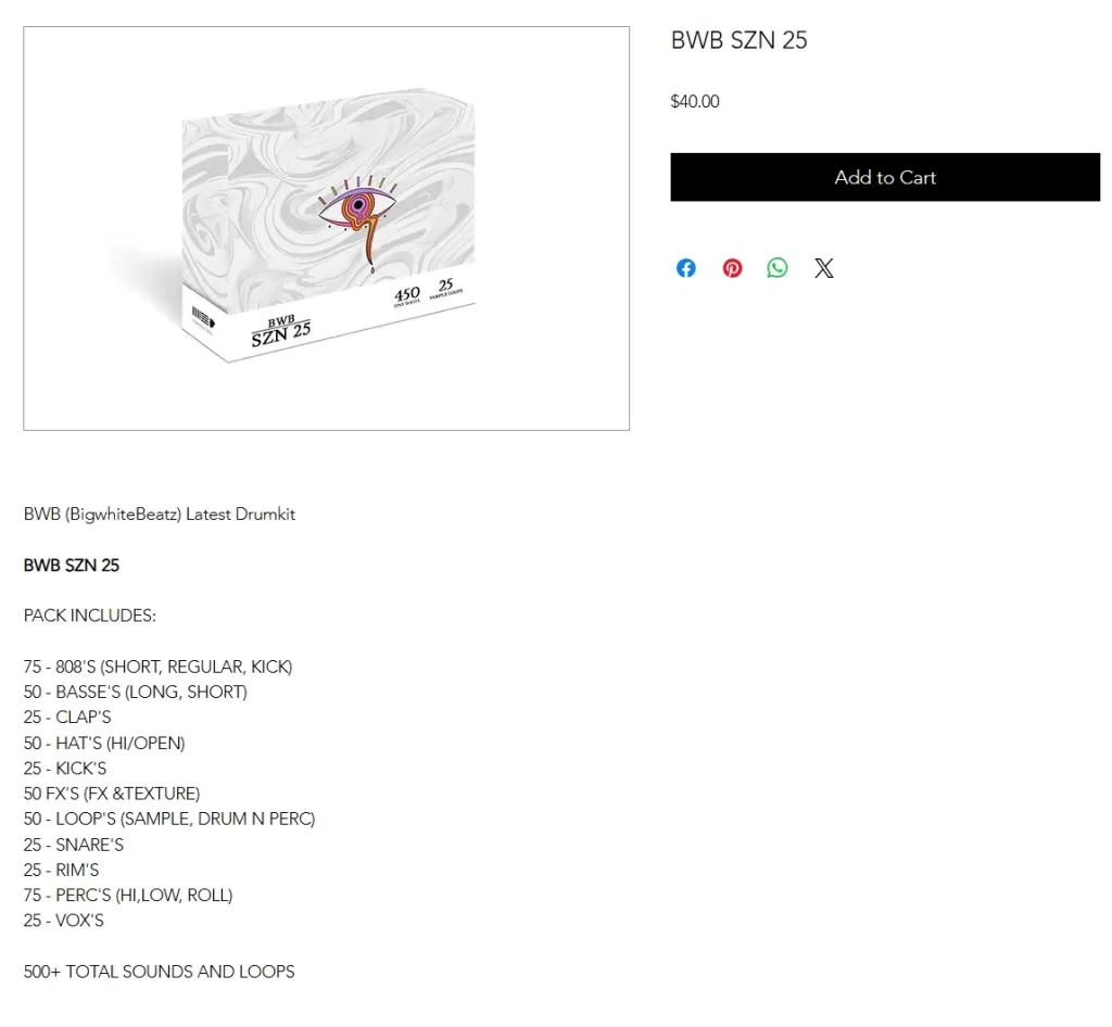BWB SZN 25 Drum Kit by BigwhiteBeatz – 500+ premium sounds