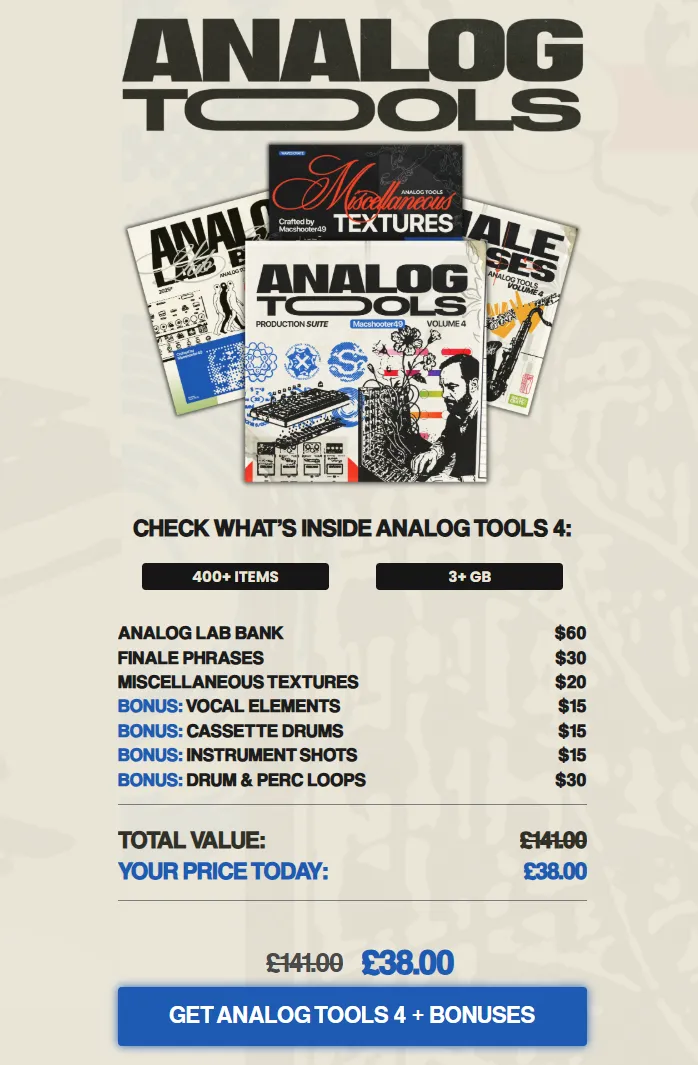 Analog Tools 4 cover - Waves Crate