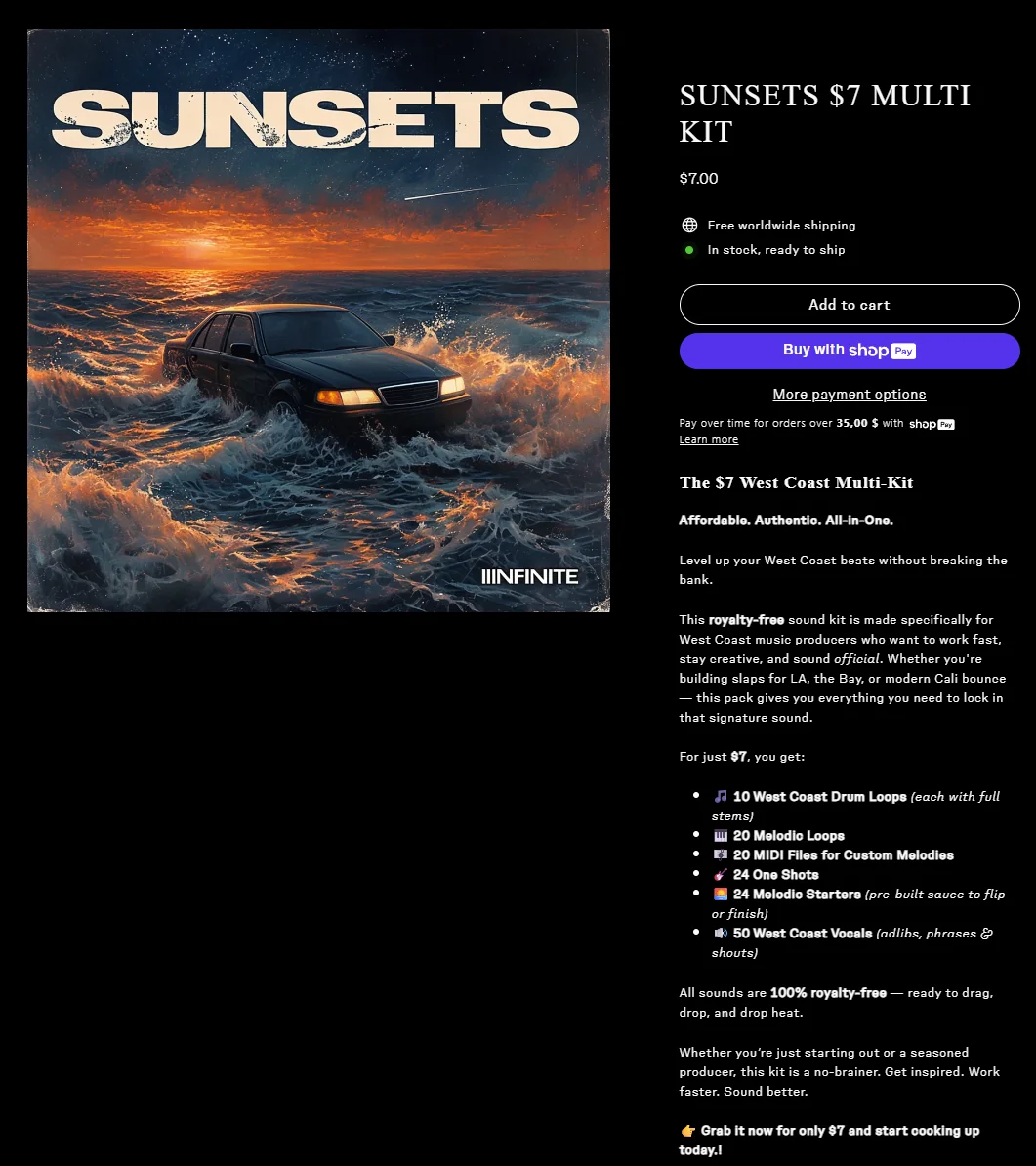 SUNSETS Multi Kit cover - Gatekeep Sounds