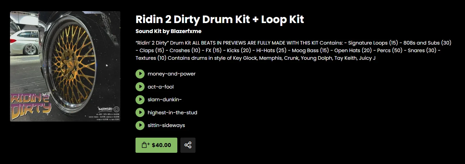 Ridin’ Dirty Drum Kit cover - Blazerfxme