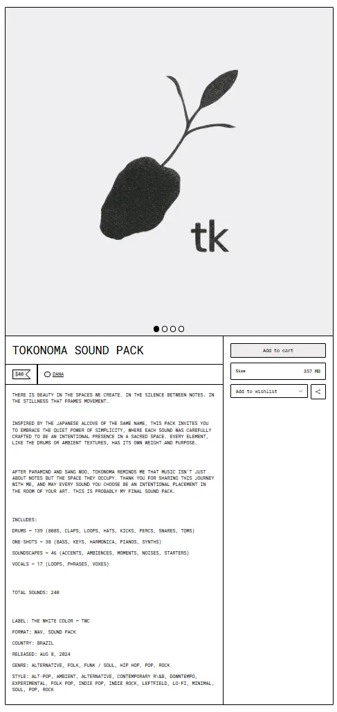 TOKONOMA SOUND PACK Cover